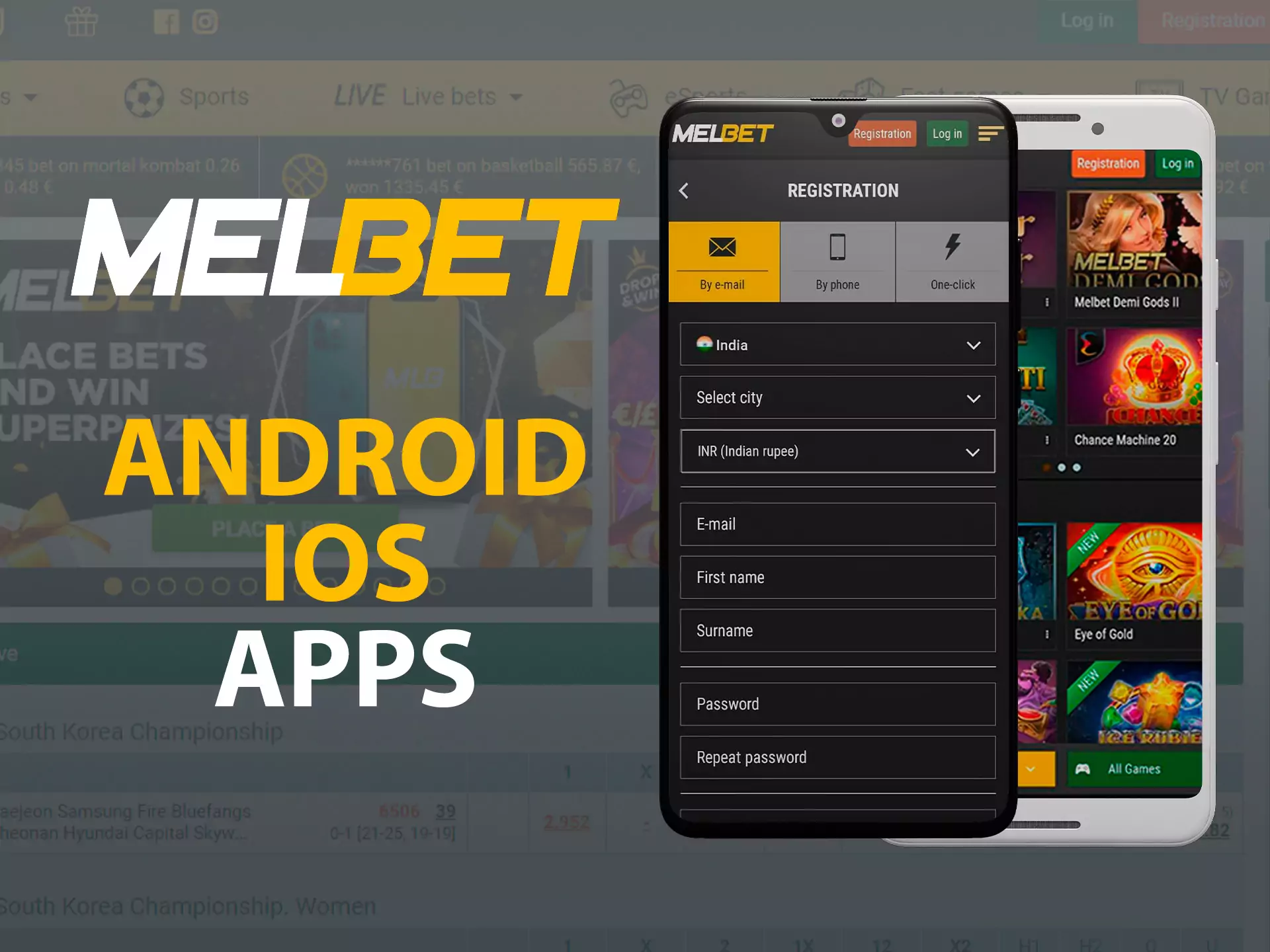 Виберіть додаток Android або iOS Мелбет для завантаження. Потім дотримуйтесь інструкцій нижче